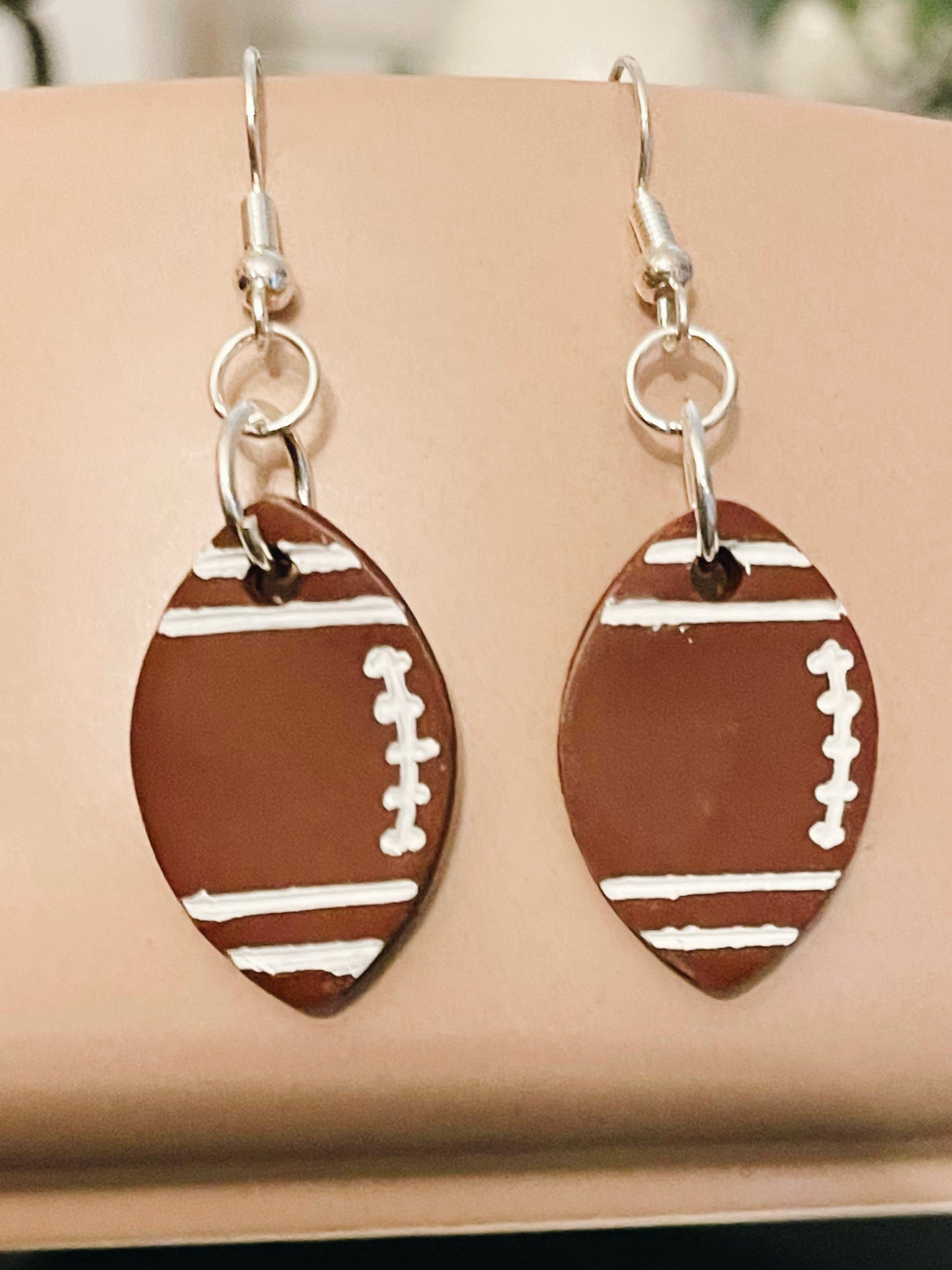Colorful Layered Football Dangle Earrings – Glitter Teardrop Sports Jewelry For Women & Girls, Perfect Game Day Accessory