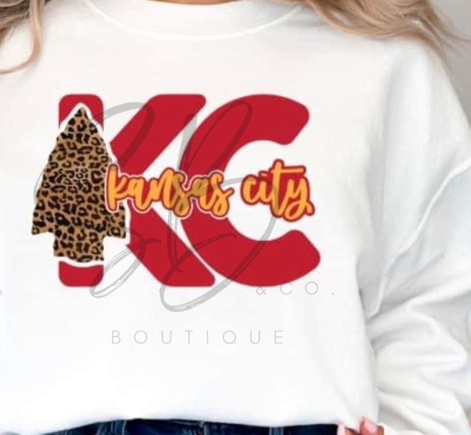 KC Leopard Arrowhead Crewneck - Main Image