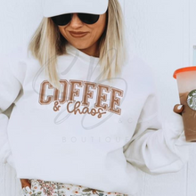 Load image into Gallery viewer, Coffee & Chaos Crewneck