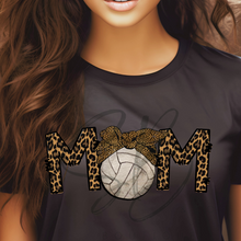 Load image into Gallery viewer, Leopard MOM Volleyball Coquette Crew