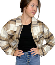 Load image into Gallery viewer, The Flannel Crop Jacket