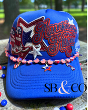 Load image into Gallery viewer, The American Honey Blue Check Hat
