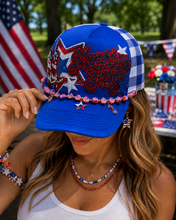 Load image into Gallery viewer, The American Honey Blue Check Hat
