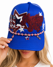 Load image into Gallery viewer, The American Honey Blue Check Hat
