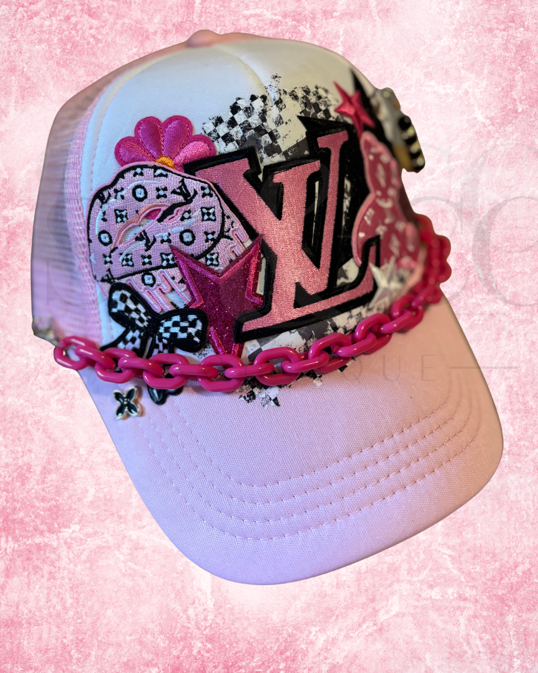 Pink LV Inspired Hat