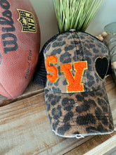 Load image into Gallery viewer, Smoky Valley Vikings Fan Leopard Print Chenille Letter Hat
